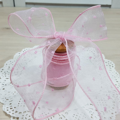 타래오간디리본50mm-핑크