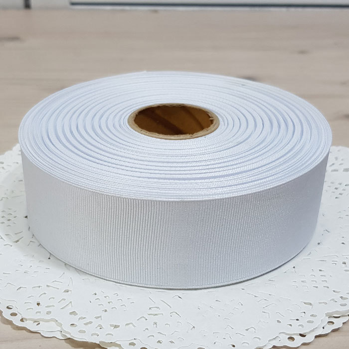 골직리본 40mm-백색