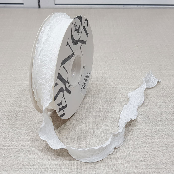 웨이브펌리본25mm-화이트