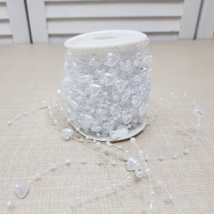 스파클링비즈(하트진주)-화이트
