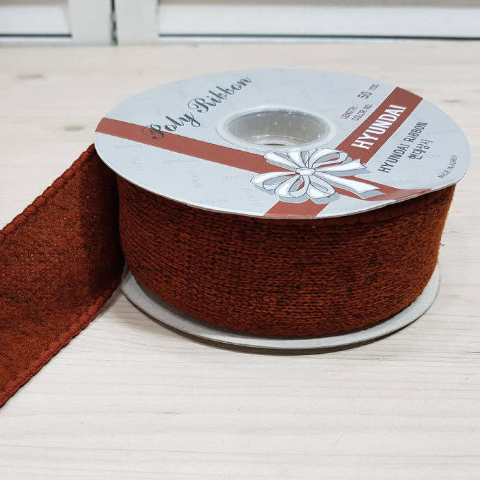 <특가>빅뱅리본 50mm-rust brown(5yd)