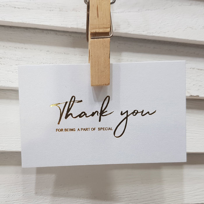 골드메세지카드-Thank you