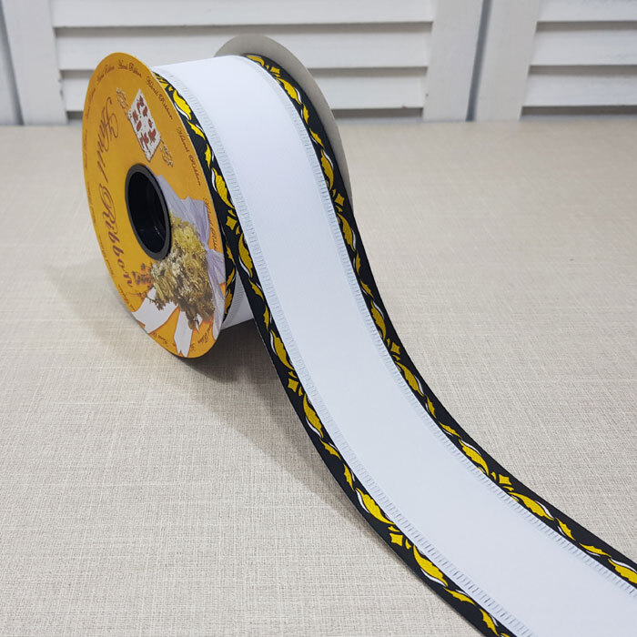 글씨리본 4.5Cm-근조금박(합지/40yd)