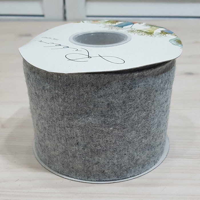 <특가>샤넬리본 80mm-grey(5yd)