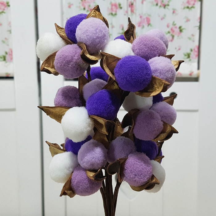 칼라볼목화-보라(10송이)