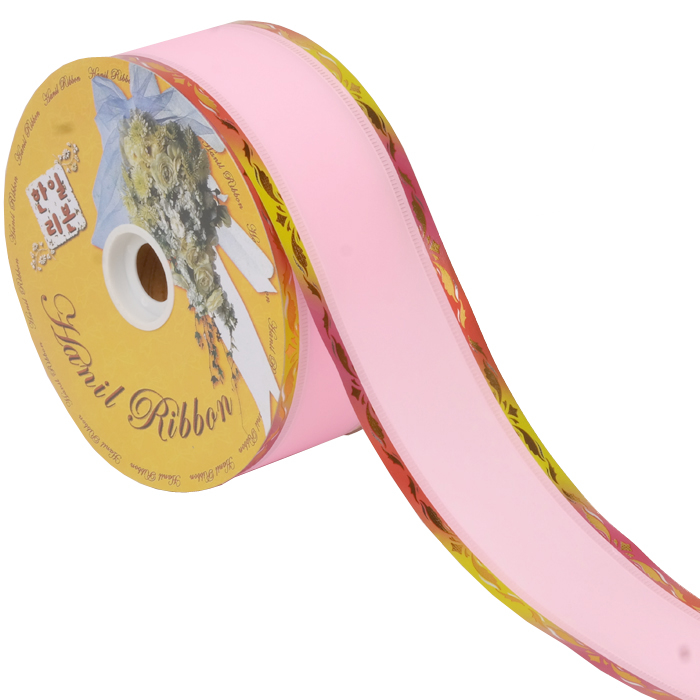 글씨리본4.5cm(대)-무지개합지(70yd) 