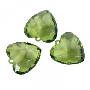 비즈 1 - 카키 하트(가로 약 4.5cm, 세로 약 4.7cm) 