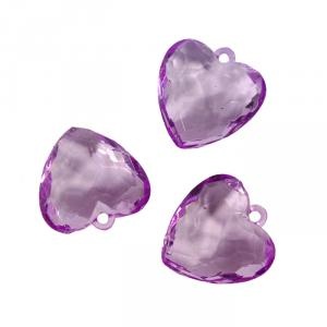 비즈 5 - 보라 하트 중(가로 약 3.2cm, 세로 약 3.1cm) 