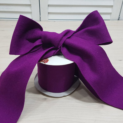 <특가>샤넬리본 80mm-purple(5yd)