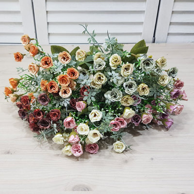 미니엔틱장미부쉬-6컬러