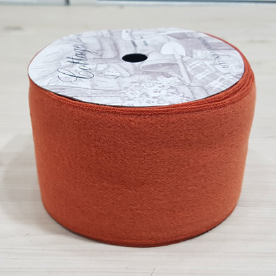 <특가>캐시미어리본 80mm-orange(5yd)