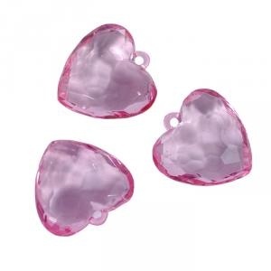 비즈 6 - 핑크 하트 중(가로 약 3.2cm, 세로 약 3.1cm) 